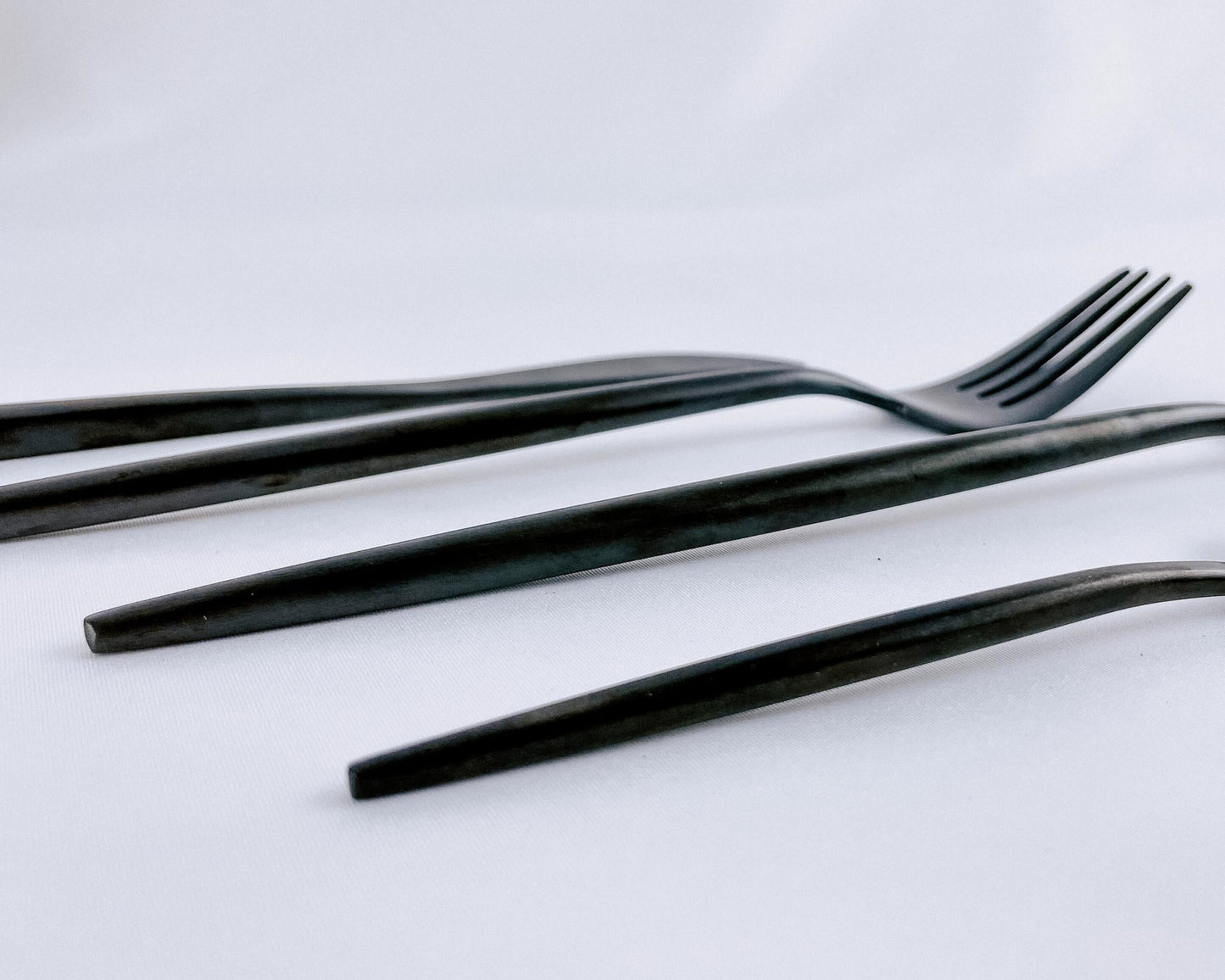 London Black Stainless Steel Cutlery Sets x16/24 pieces-2